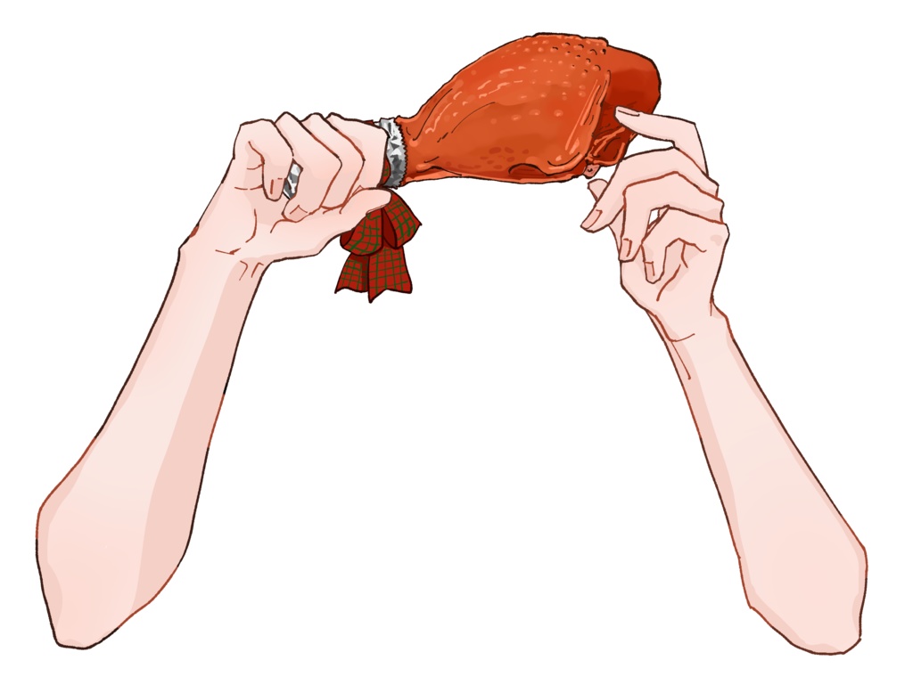 【無料版あり】ターキーレッグを持つ手