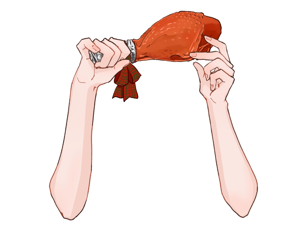 【無料版あり】ターキーレッグを持つ手