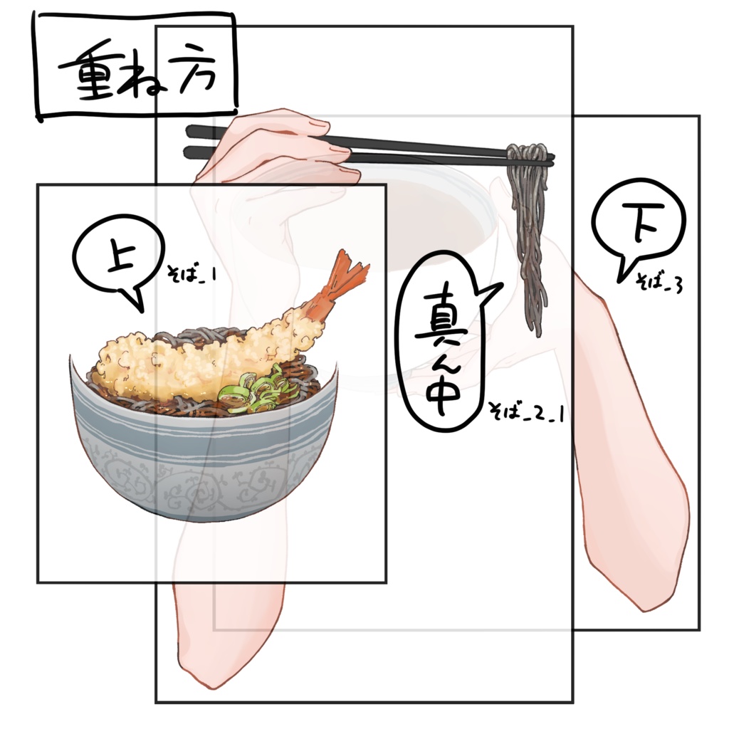 【無料版あり】蕎麦を持つ手