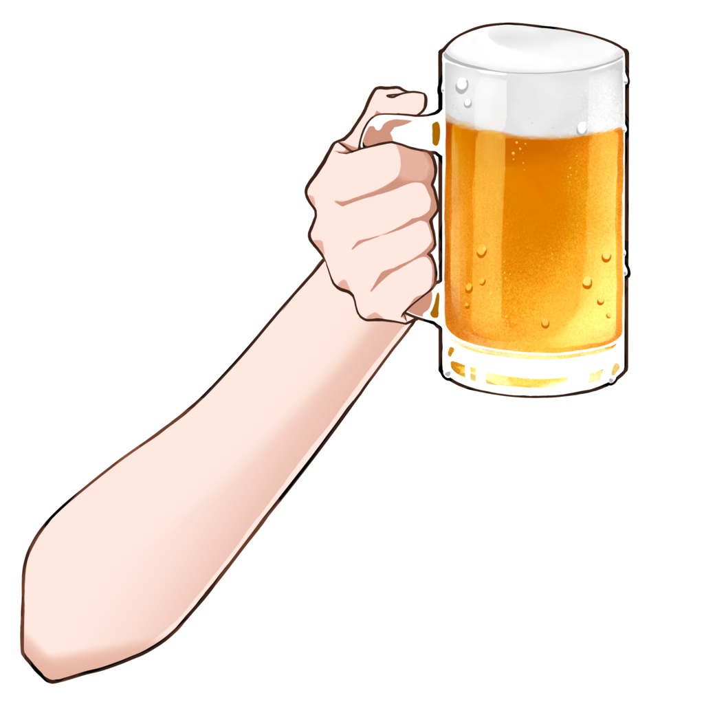 【無料版あり】ビールジョッキを持つ手
