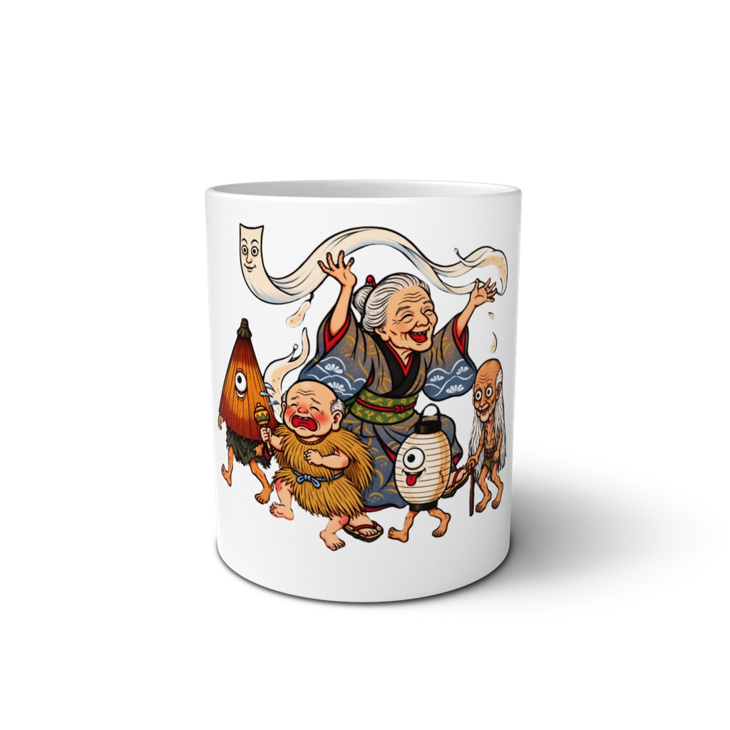 日本の妖怪 妖怪大集合マグカップ | Japanese Yokai Collection Mug Sunakakebabaa