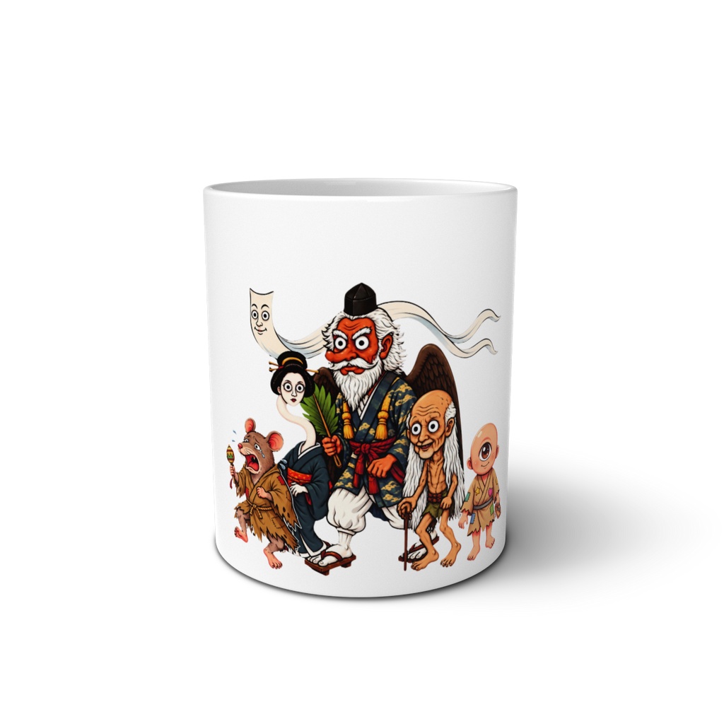 日本の妖怪 妖怪大集合マグカップ | Cute Japanese Yokai Mug Krasutenngu