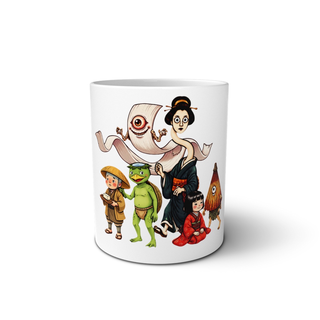 日本のかわいい妖怪たち マグカップ | Cute Japanese Yokai Mug ( Rokurokubi)