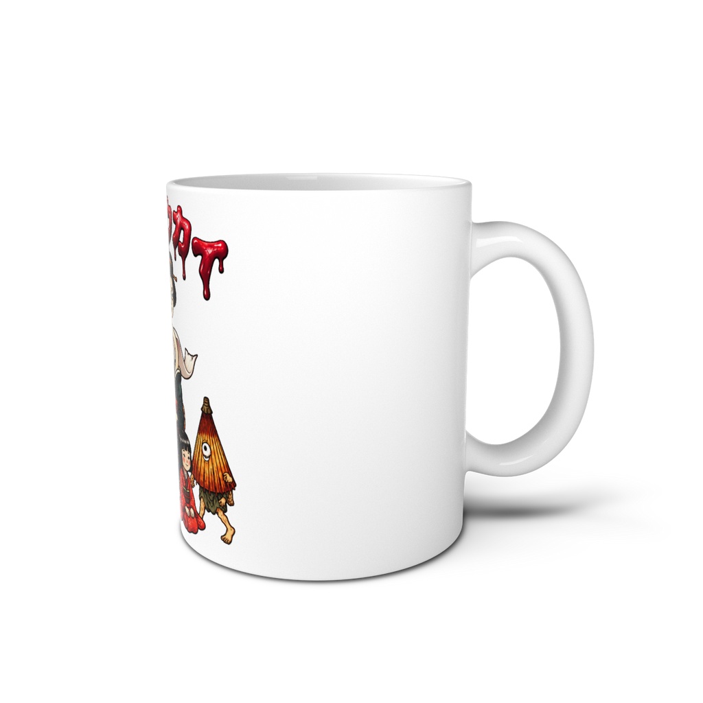 日本の妖怪 妖怪文字デザインマグカップ | Japanese Yokai Graphic Mug