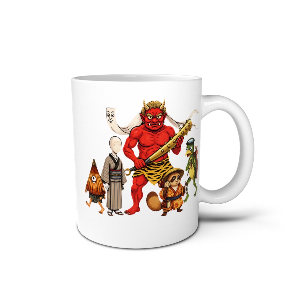 日本の妖怪 赤鬼マグカップ | Japanese Red Oni Mug