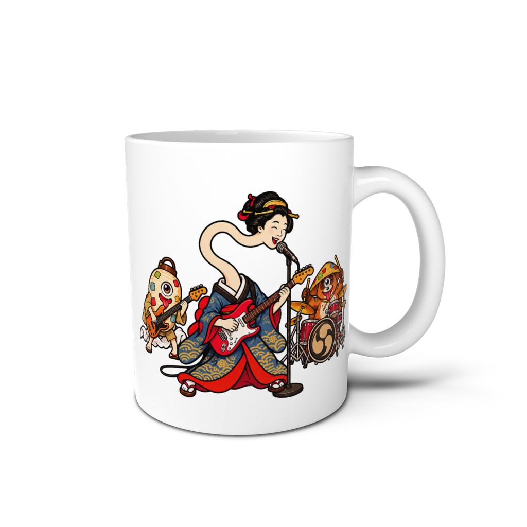 日本の妖怪 ロックバンドマグカップ | Japanese Yokai Rock Band Mug