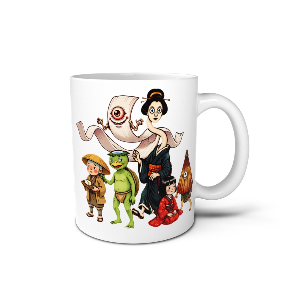 日本のかわいい妖怪たち マグカップ | Cute Japanese Yokai Mug ( Rokurokubi)