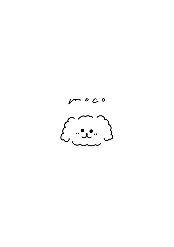 ゆるかわ犬イラスト素材｜ふんわりmocoちゃん