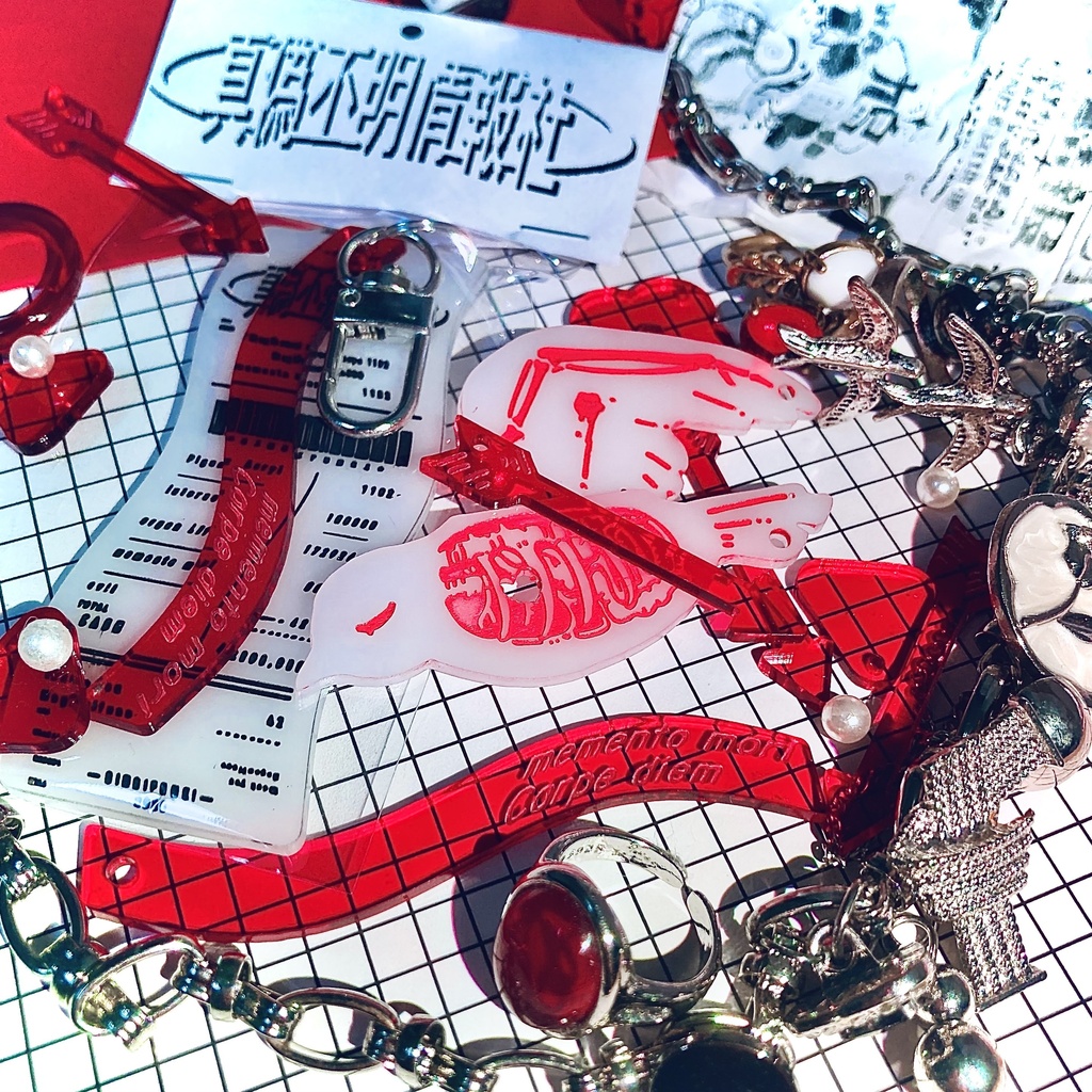 レシート/鳥の解体　アクリルキーホルダー
