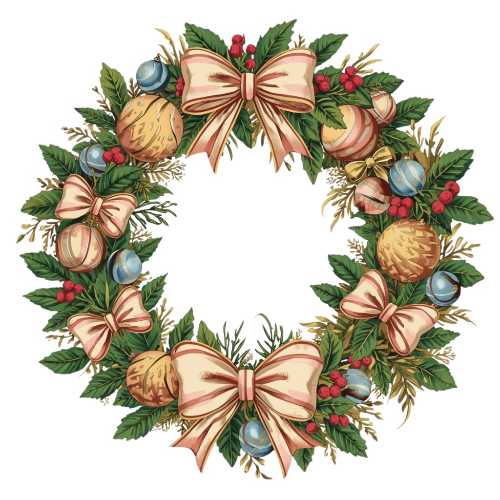 🎄海外クリスマスリースシリーズ(全10種類)|パステルカラーの可愛い