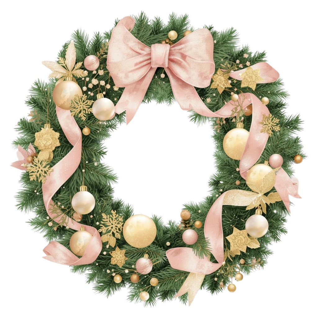 🎄海外クリスマスリースシリーズ(全10種類)|パステルカラーの可愛い