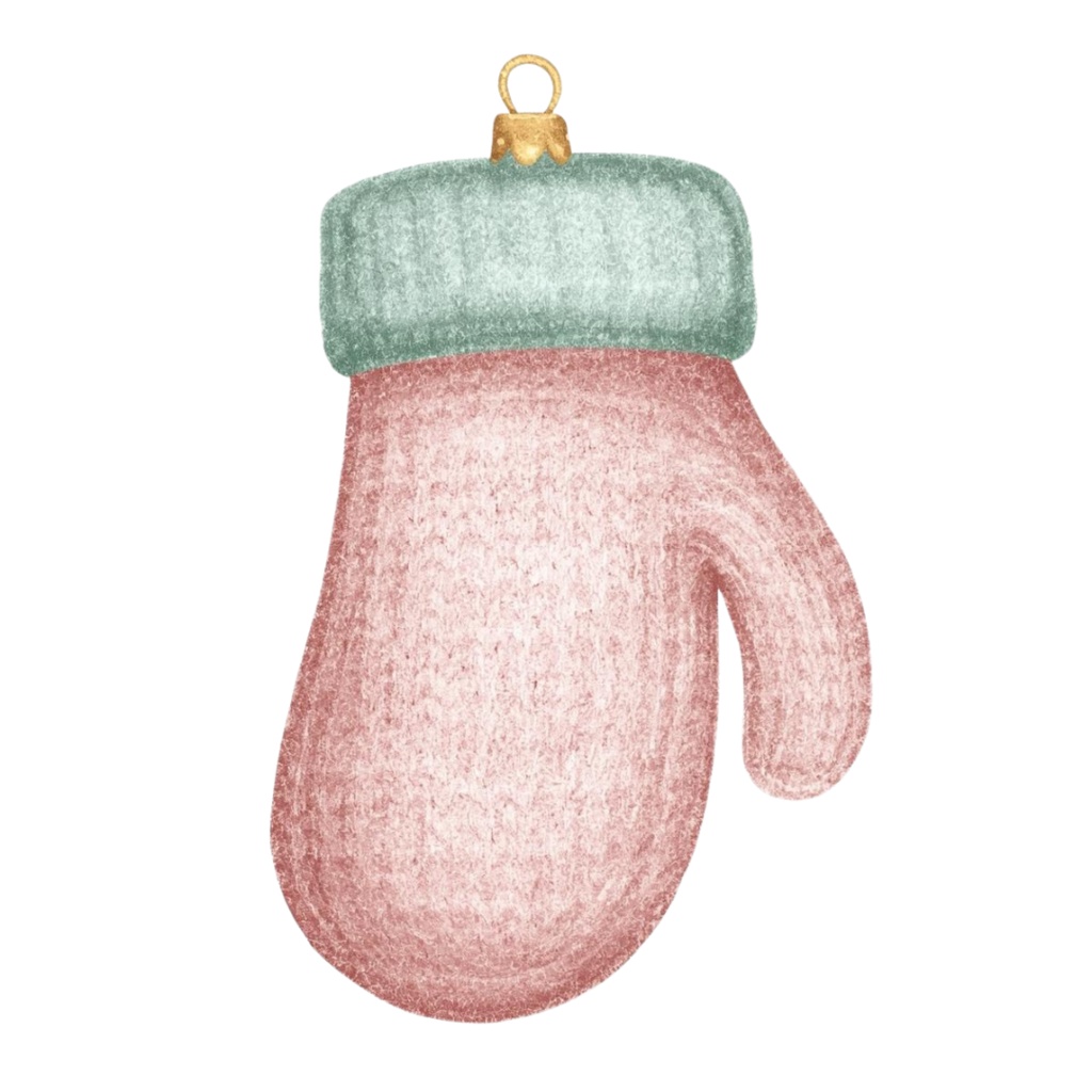 海外パステルクリスマスオーナメントコレクション(PNG背景透過)