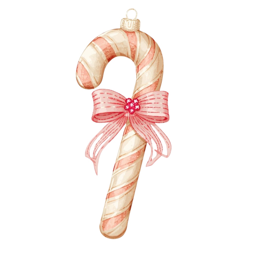 海外パステルクリスマスオーナメントコレクション(PNG背景透過)