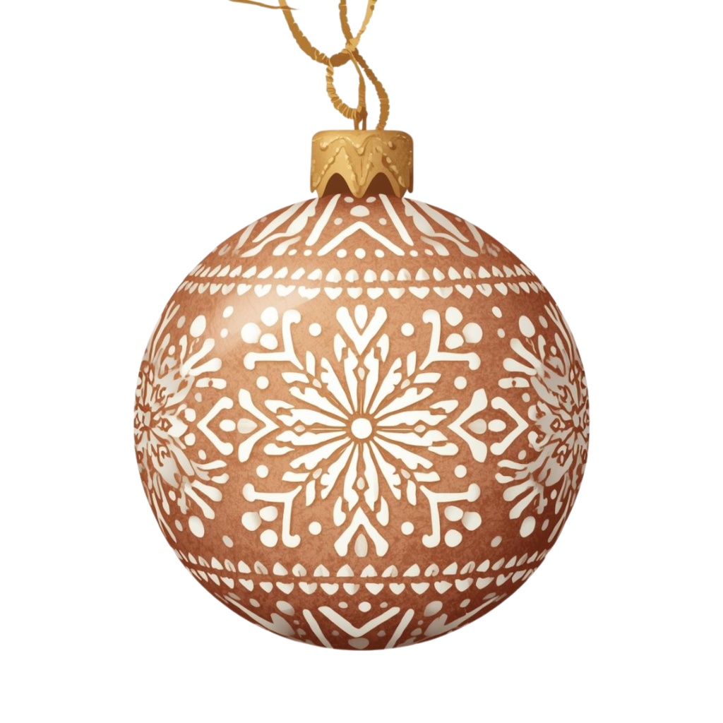 海外パステルクリスマスオーナメントコレクション(PNG背景透過)