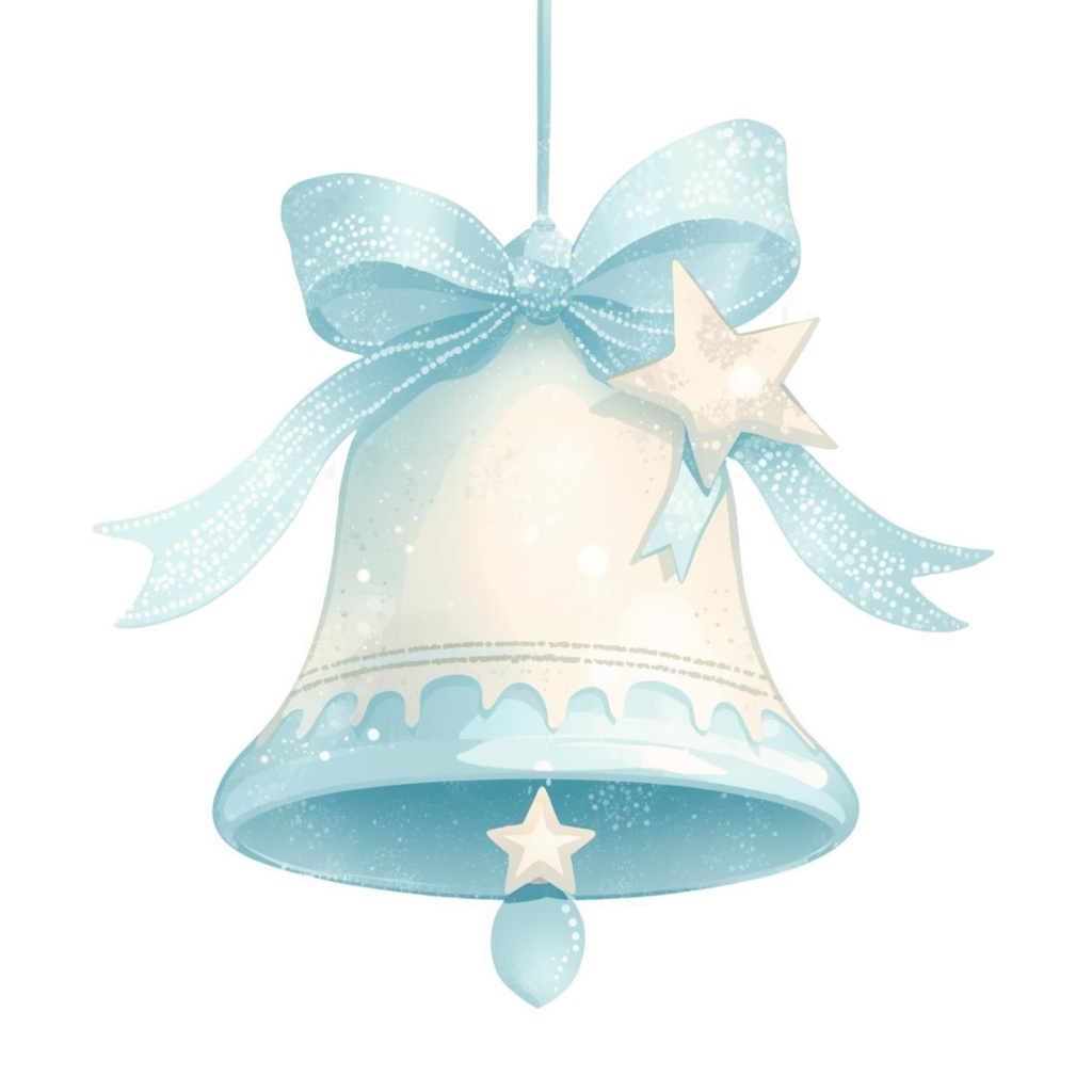 海外パステルクリスマスオーナメントコレクション(PNG背景透過)