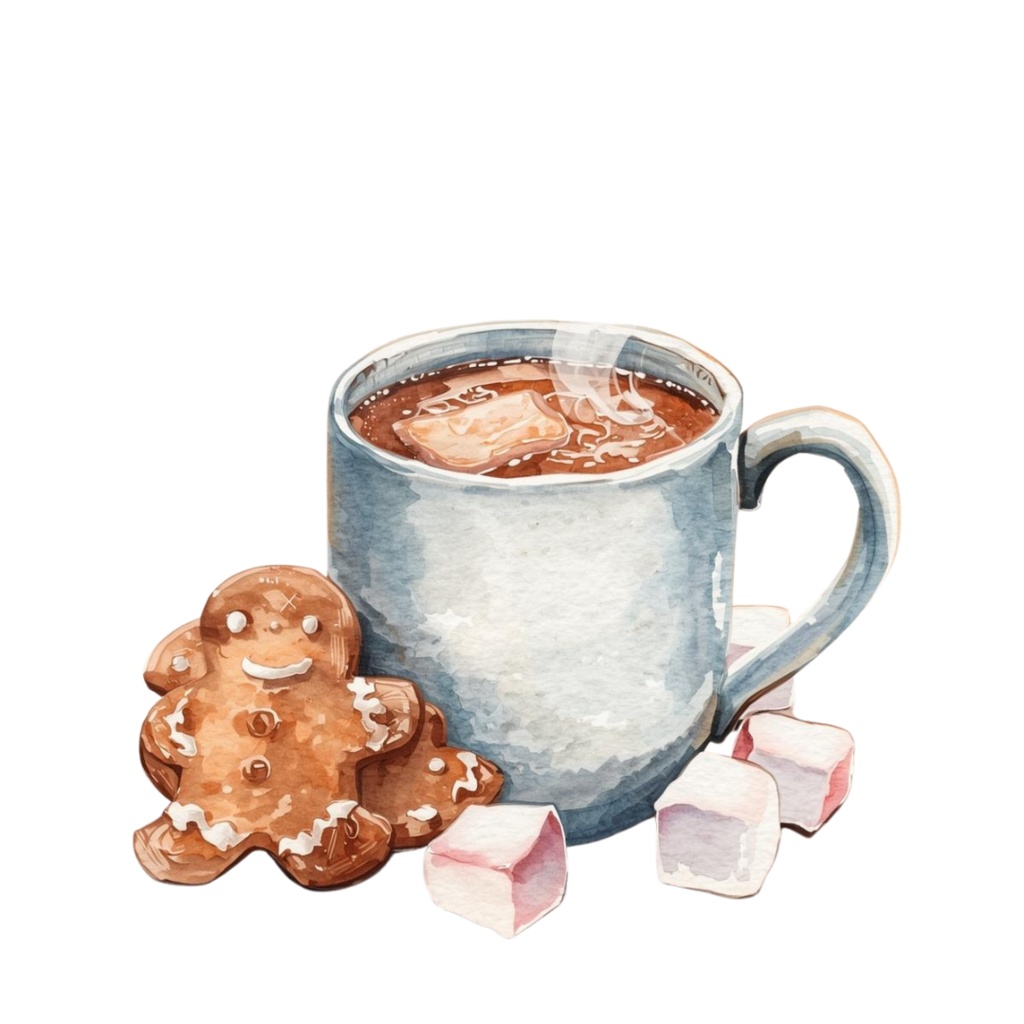 🎄海外パーククリスマスシリーズ|水彩風クリップアート(全10種・PNG背景透過)