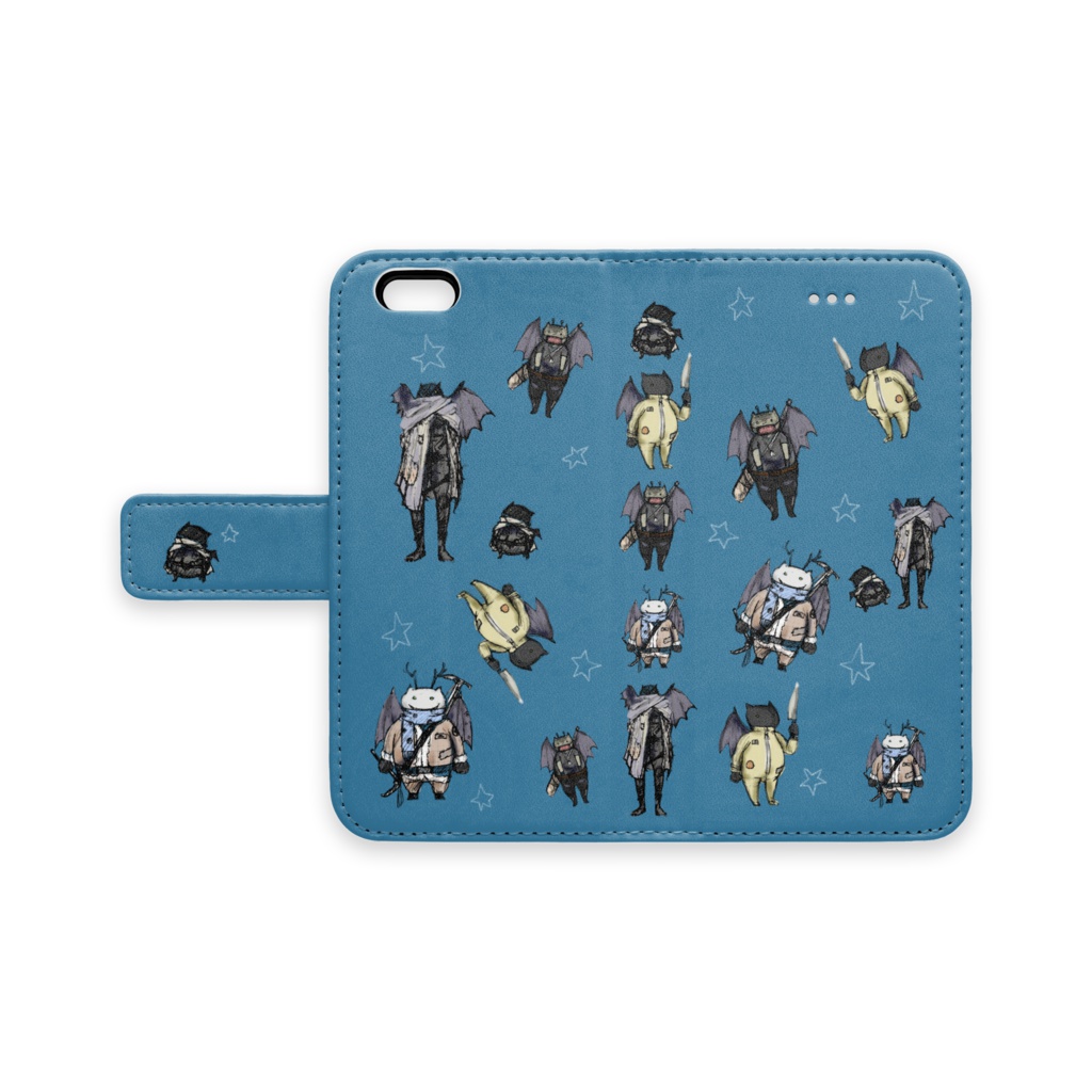 コウモリ猫手帳型iPhone6ケース