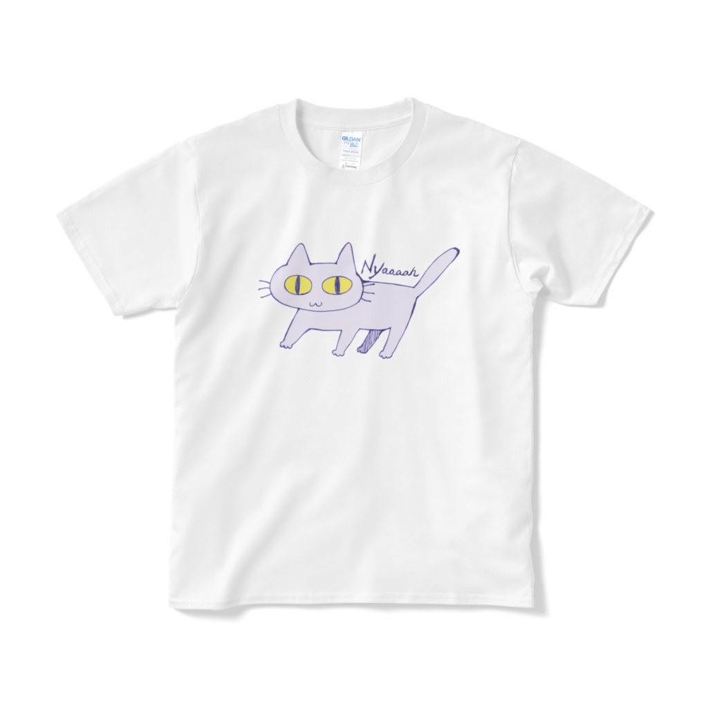 Nyaaaan Tシャツ【白猫】