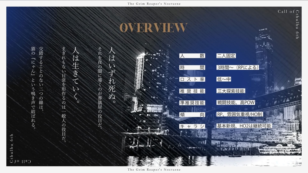 【CoCシナリオ】死神の夜行曲【SPLL:E197234】