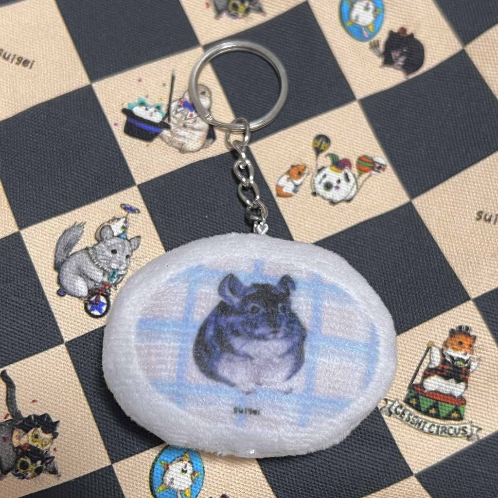 もふもふキーホルダー チンチラ