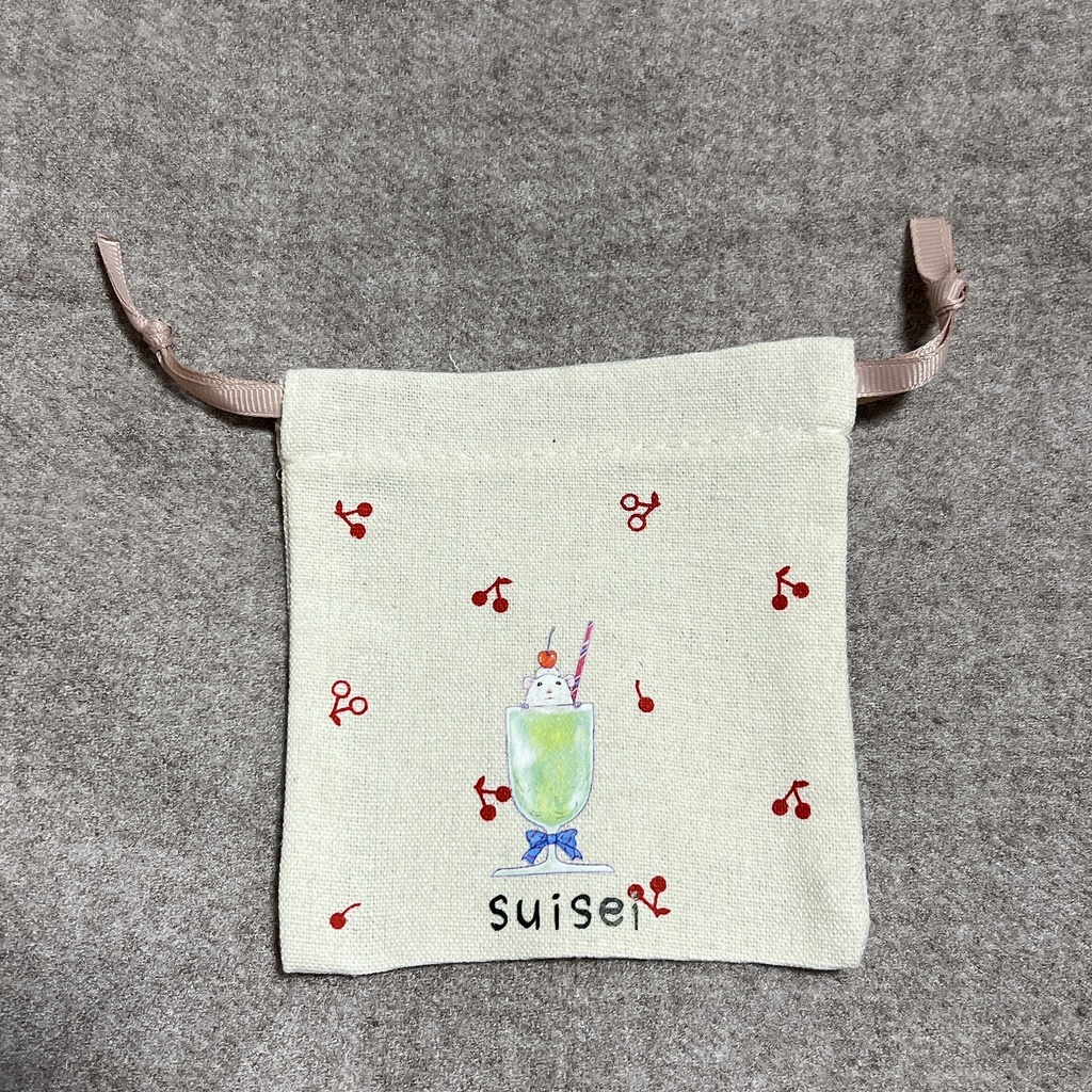 ラットメロンソーダミニ巾着 ハート・さくらんぼ