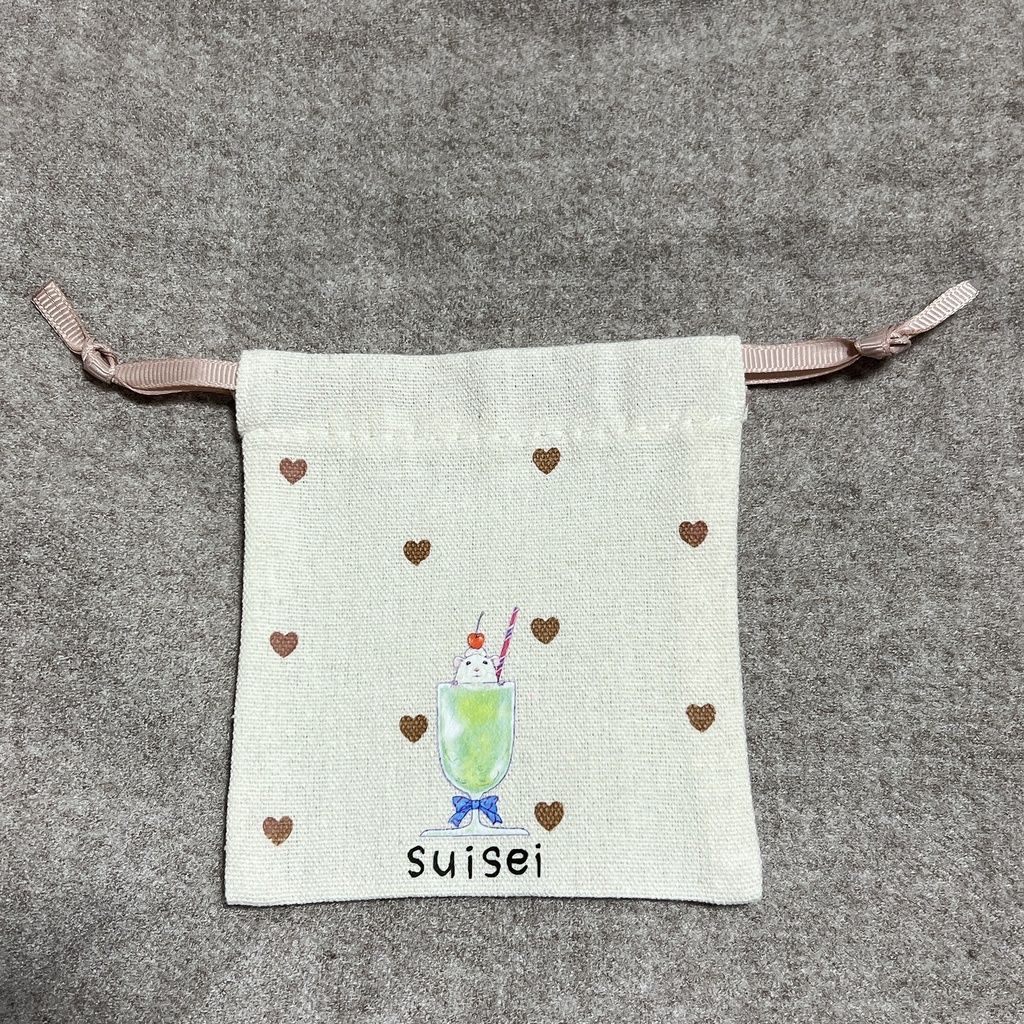ラットメロンソーダミニ巾着 ハート・さくらんぼ