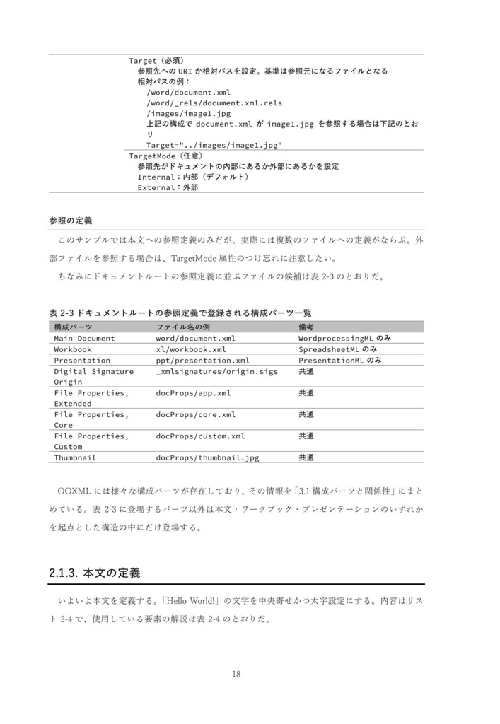 Office Open XMLの小道