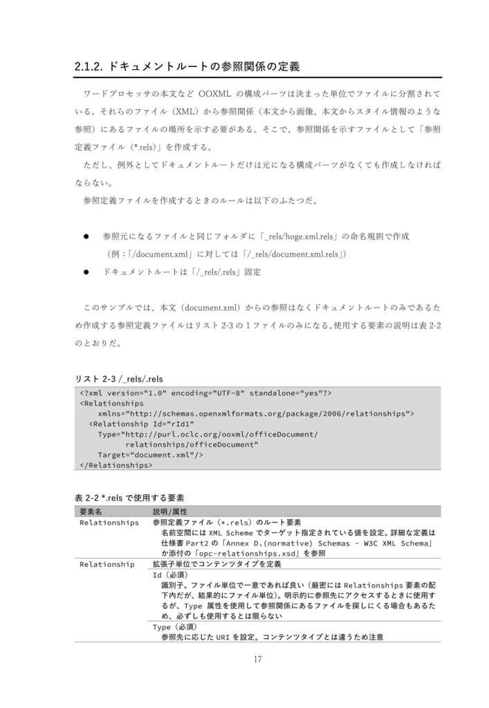 Office Open XMLの小道