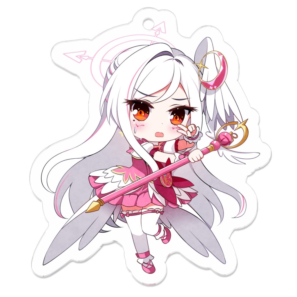 C107_守月スズミ(マジカル)_片面アクリルキーホルダー_50 x 50 (mm)