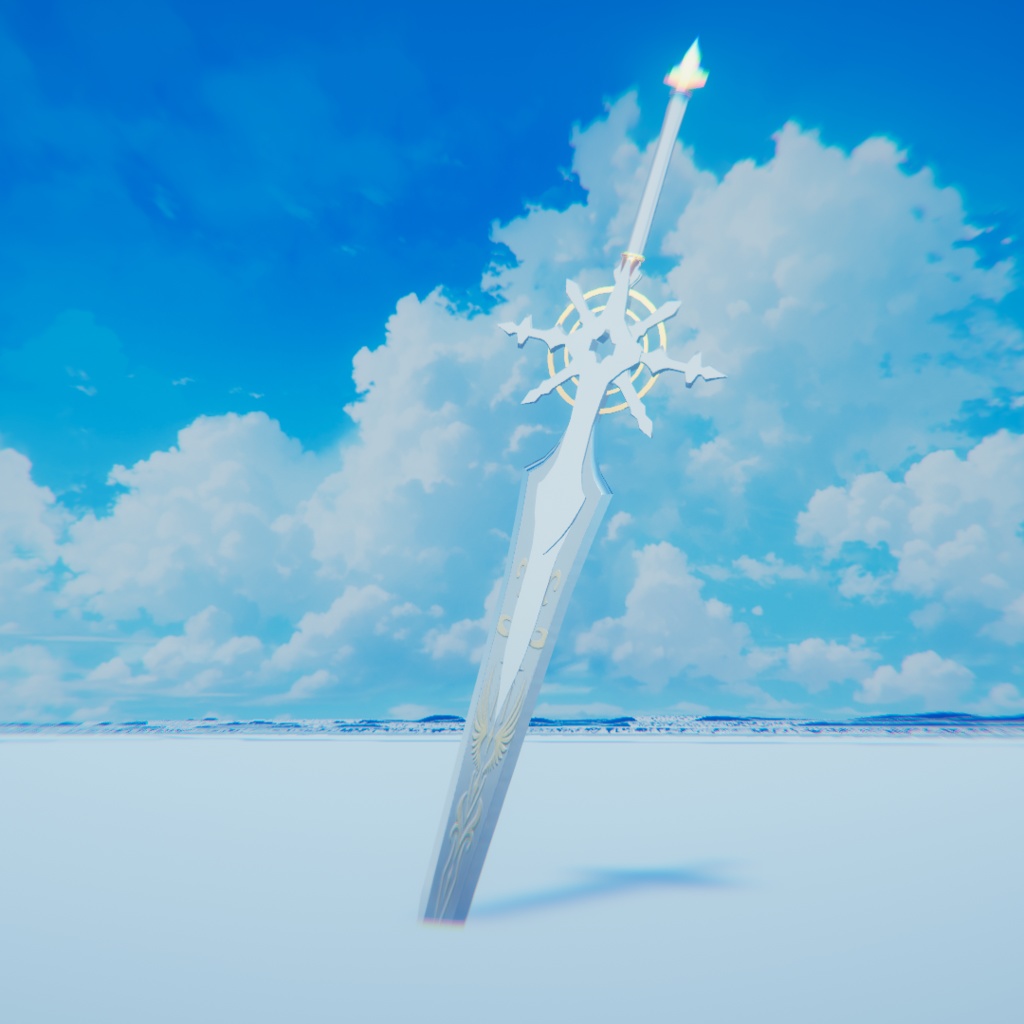 【VRChat想定】オリジナル3Dモデル†勇者No8『虚奏フラグメント』レプリカ