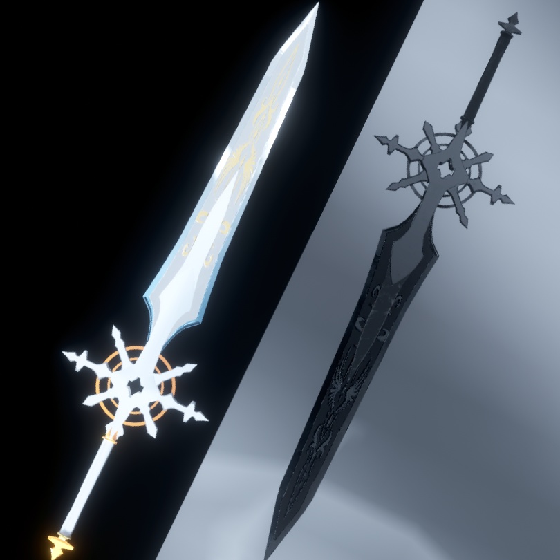 【VRChat想定】オリジナル3Dモデル†勇者No8『虚奏フラグメント』レプリカ