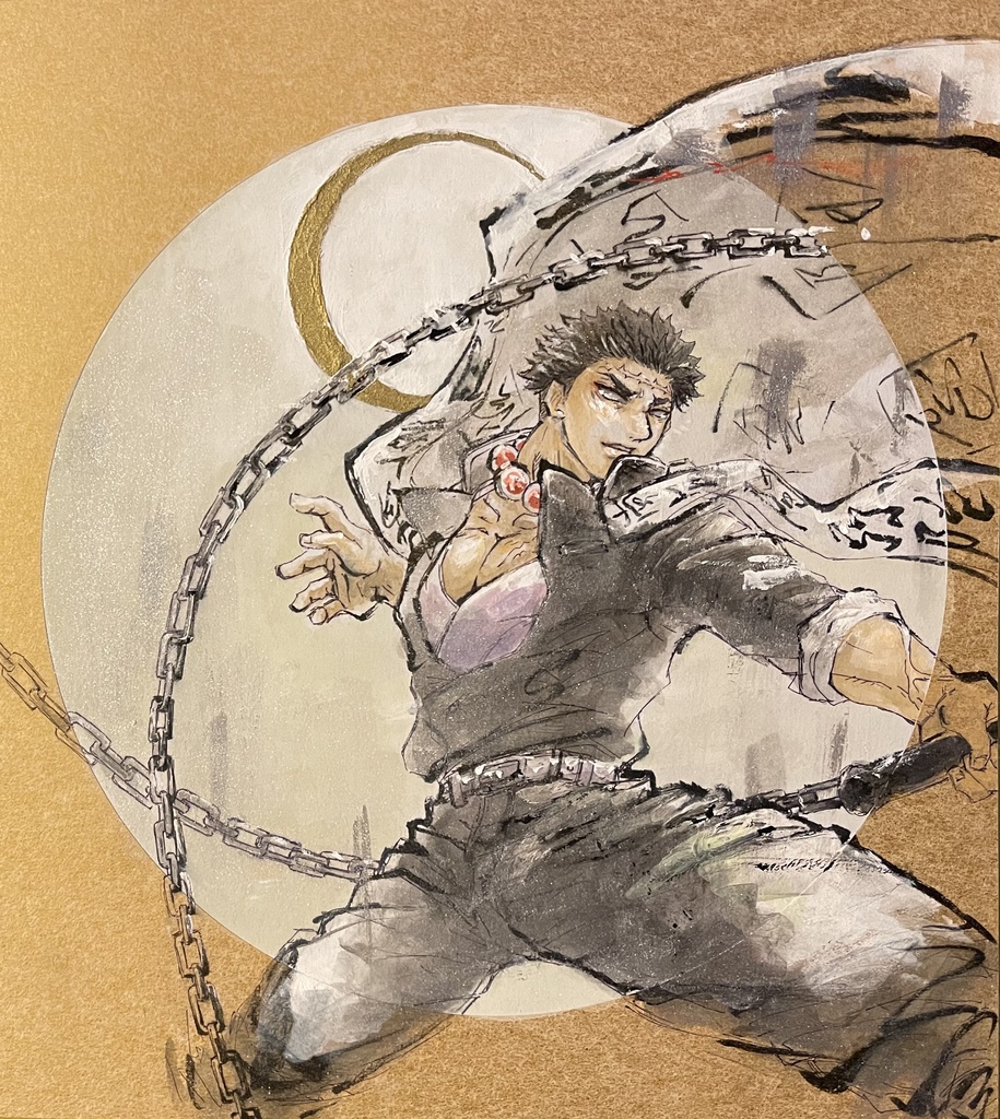 色紙『月夜にて』