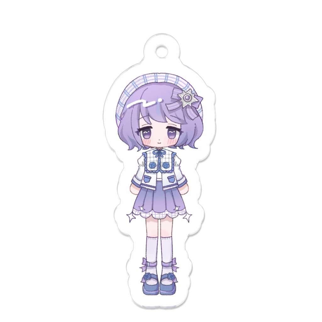 ベレー帽じゃくらアクリルキーホルダー