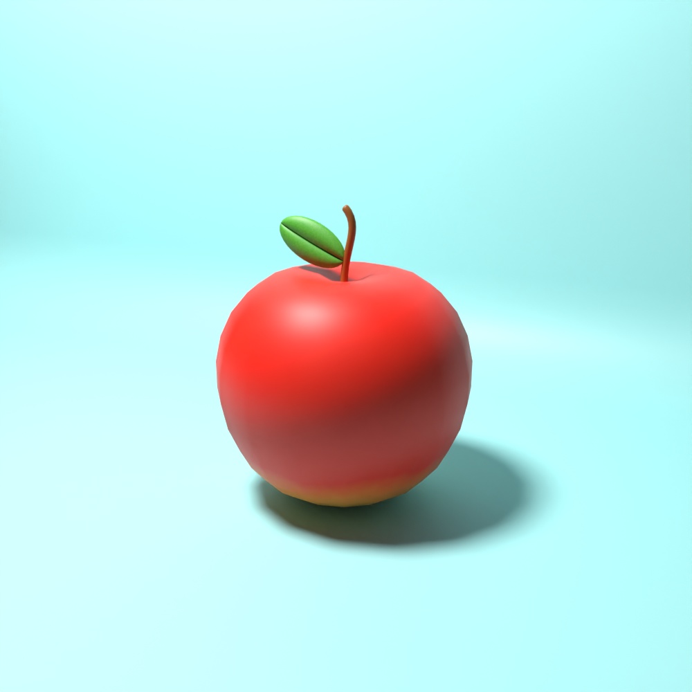 りんご【3Dモデル】
