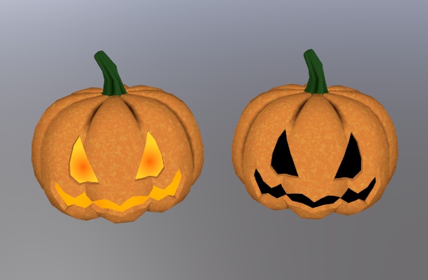 【3Dモデル】ジャック・オ・ランタン(2色セット)