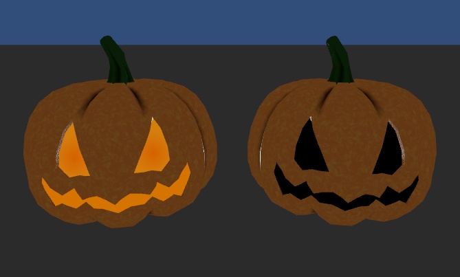 【3Dモデル】ジャック・オ・ランタン(2色セット)