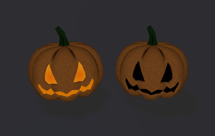 【3Dモデル】ジャック・オ・ランタン(2色セット)