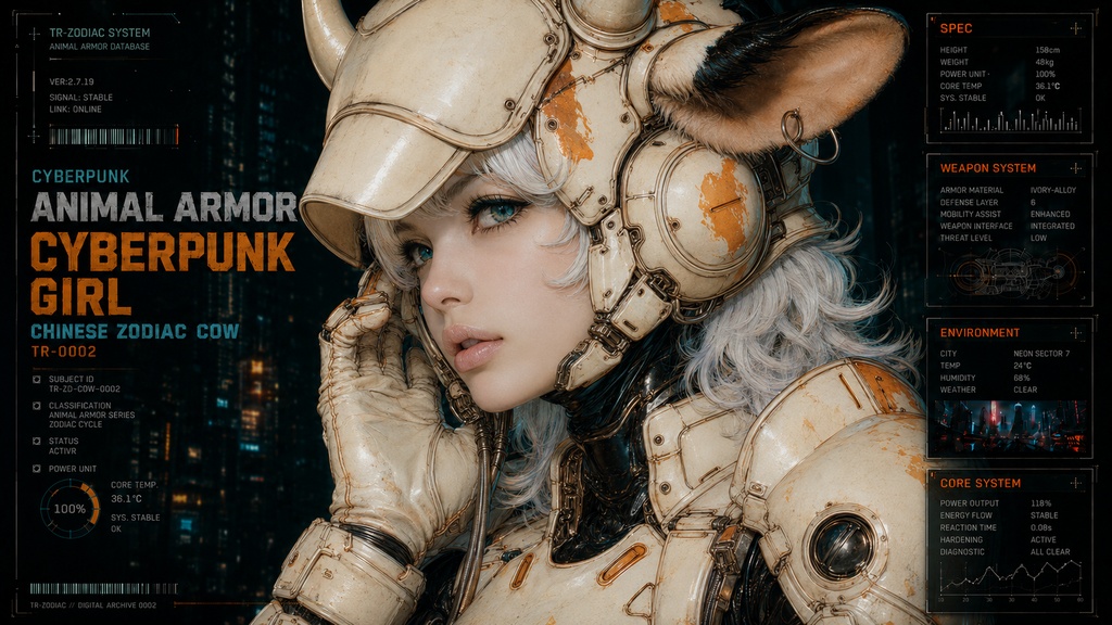 【無料サンプル】Cyberpunk Girl / Animal Armor 十二支セット Vol.1