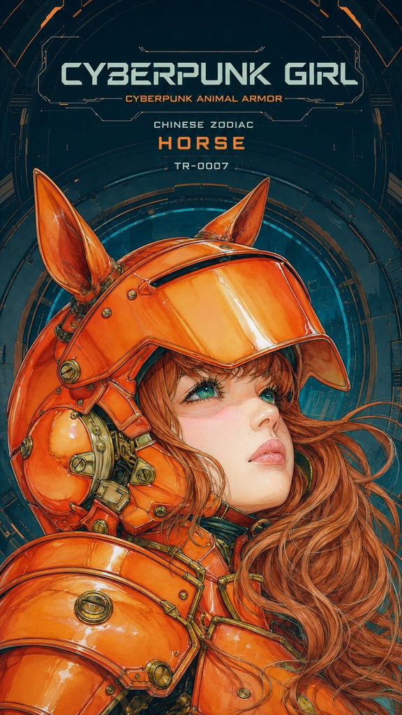 【AI生成】Cyberpunk Girl / Animal Armor 十二支セット Vol.1