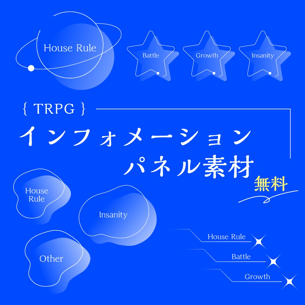 【TRPG素材】インフォメーションパネル素材