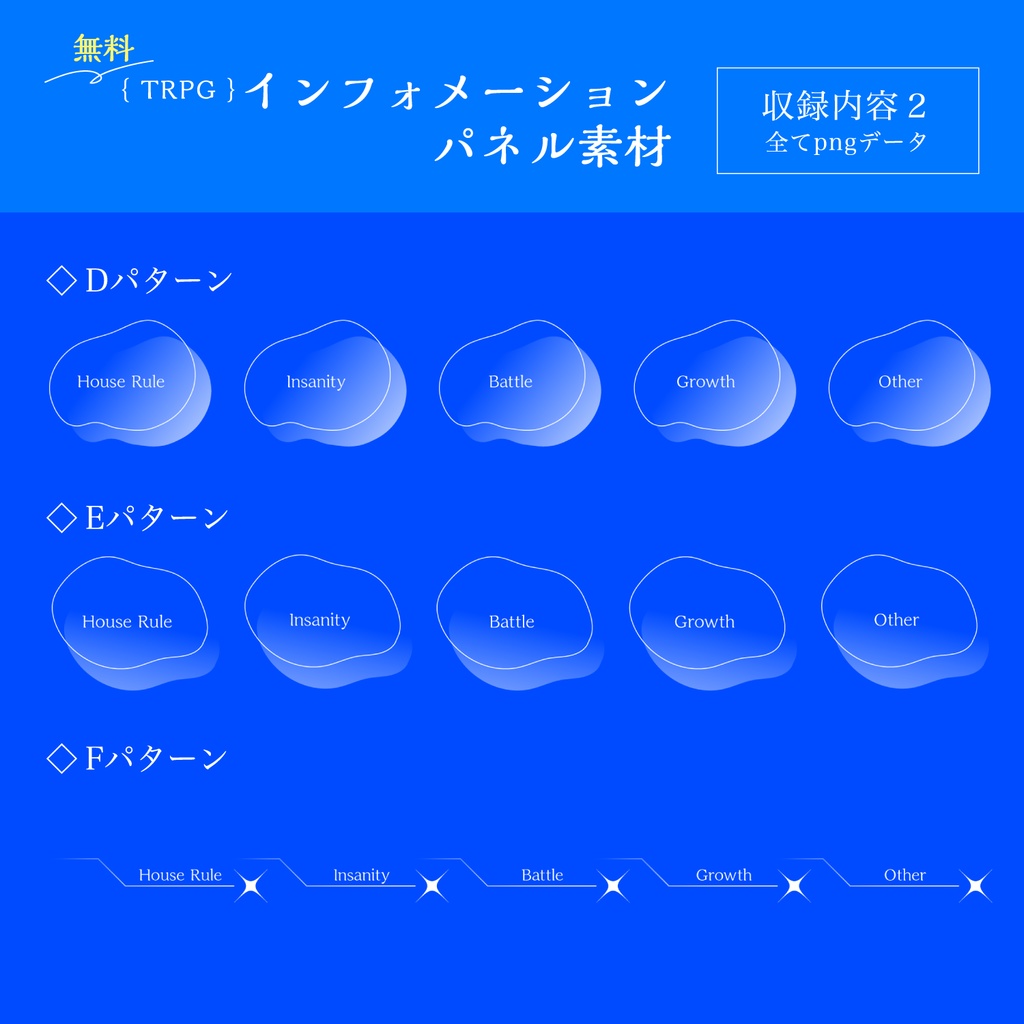 【TRPG素材】インフォメーションパネル素材