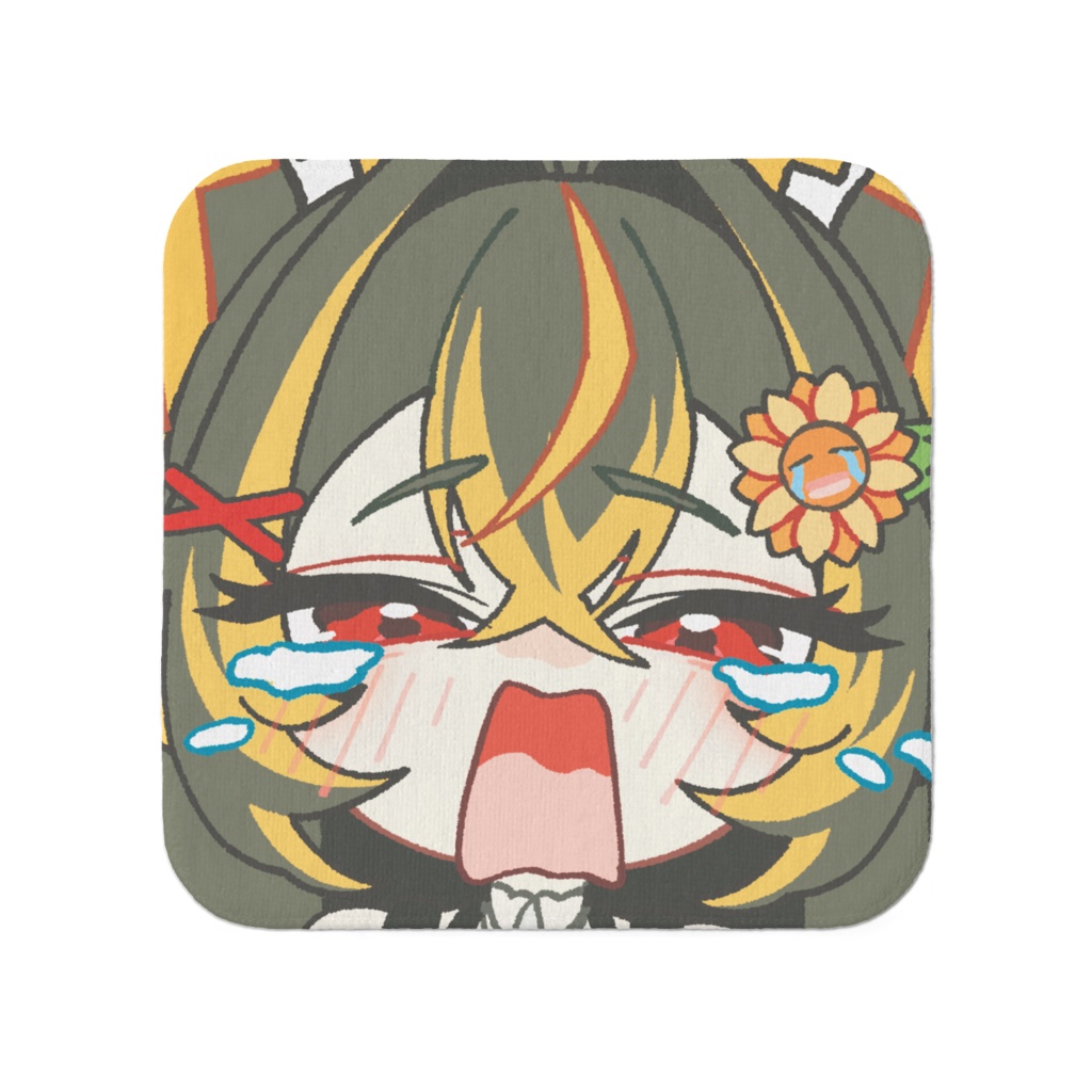 【Vデビュー1周年記念✨】泣いてもいいんだよ... 泣き顔ハンカチ【常設販売】