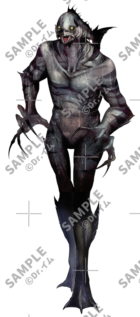 クトゥルフ神話生物素材「深きもの」SPLL:E192030