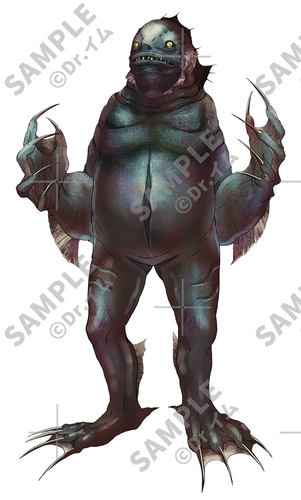 クトゥルフ神話生物素材「深きもの2」SPLL:E192031