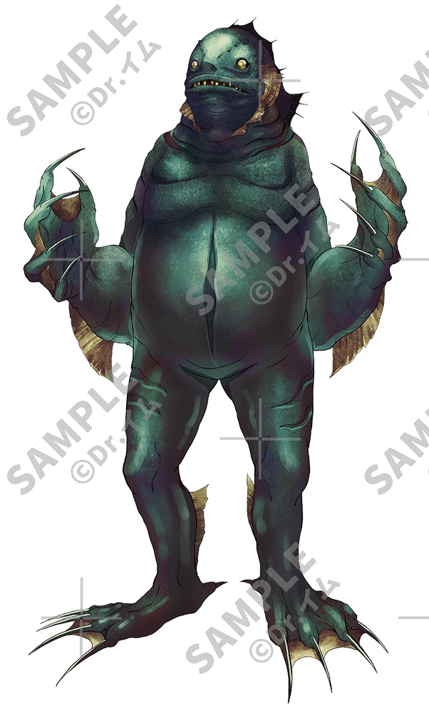 クトゥルフ神話生物素材「深きもの2」SPLL:E192031