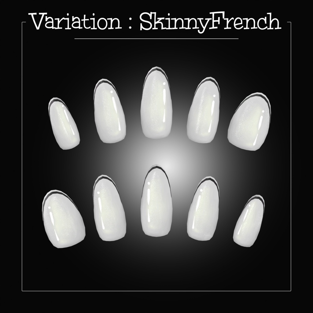 【かんたん着用】DarkNailSelection【VRネイルチップ】【MDollnail対応】#あんらぼぶい