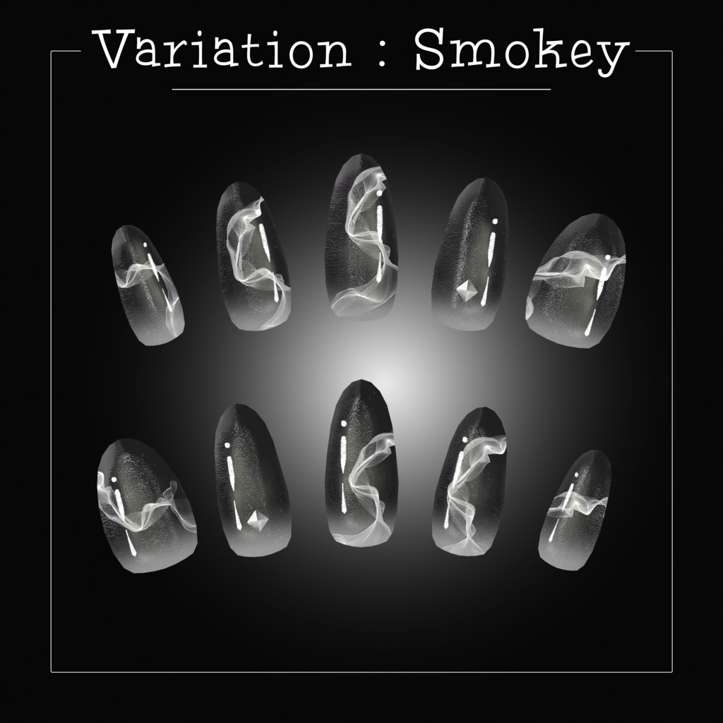 【かんたん着用】DarkNailSelection【VRネイルチップ】【MDollnail対応】#あんらぼぶい