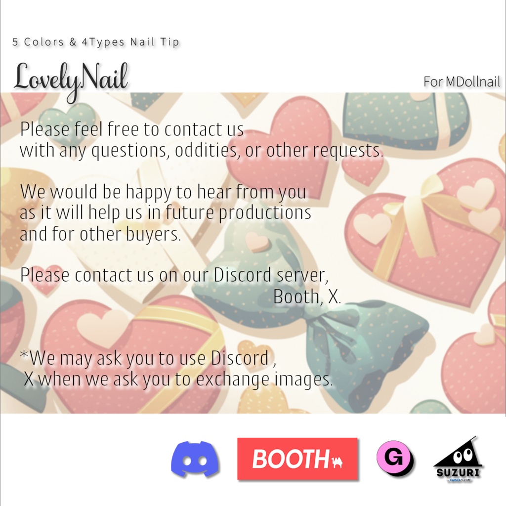 【かんたん着用】LovelyNail【VRネイルチップ】【MDollnail対応】#あんらぼぶい