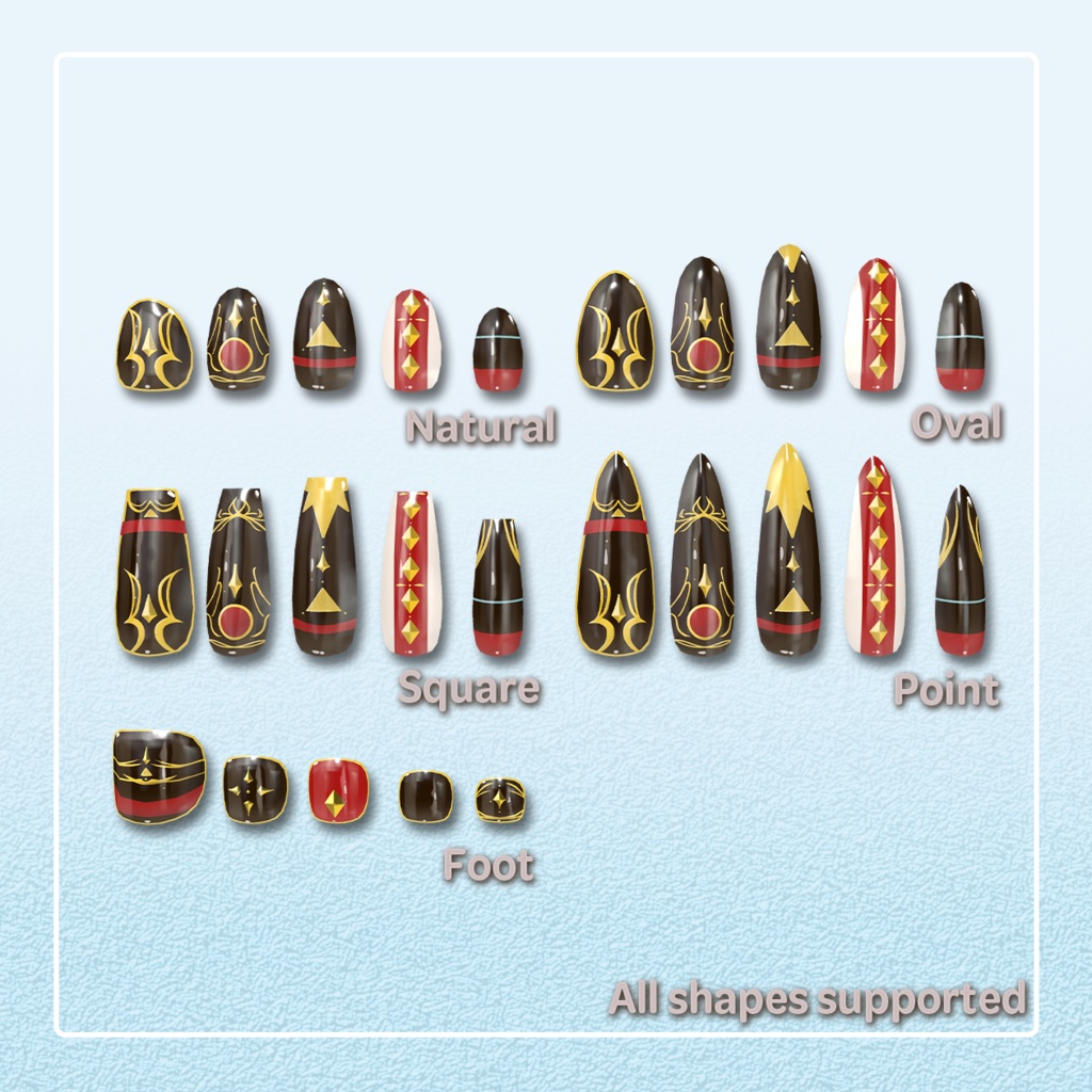 【An-Labo Avatar Nail】京狐-Kyoko-【VRネイルチップ】【MDollnail対応】#あんらぼぶい