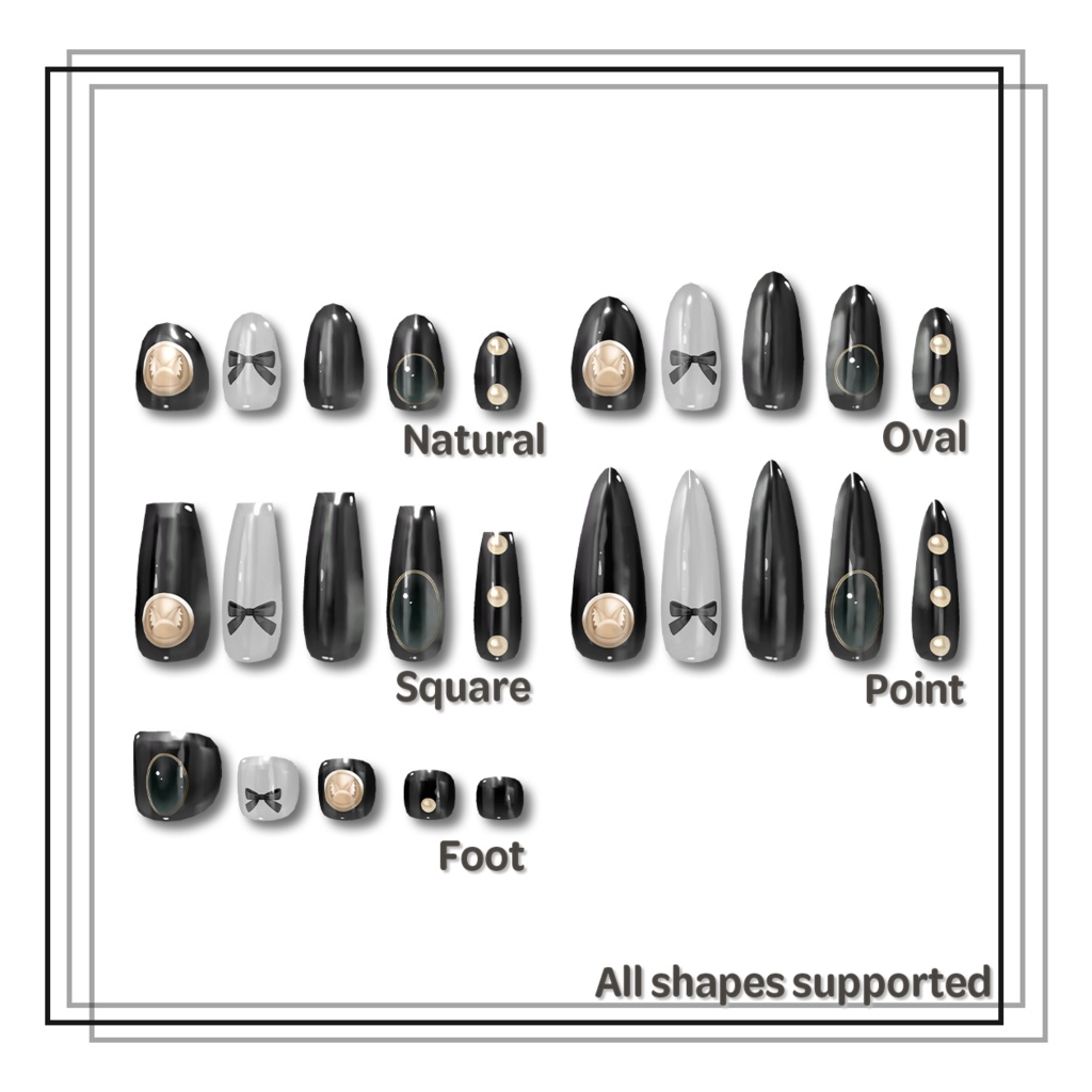 【An-Labo Avatar Nail】ルナール-Renard-【VRネイルチップ】【MDollnail対応】#あんらぼぶい